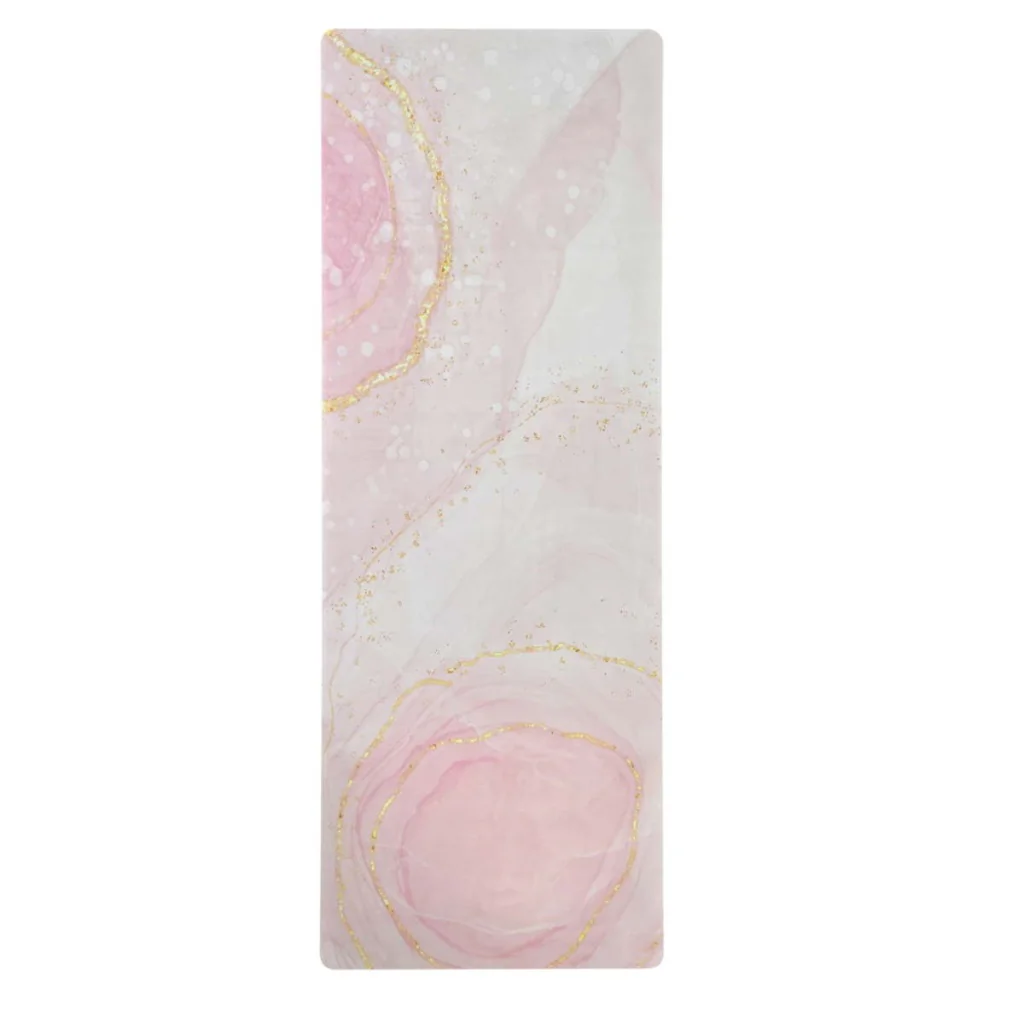 Travel Pink Marble Yoga Mat