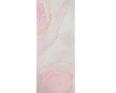 Travel Pink Marble Yoga Mat