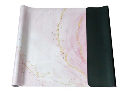 Travel Pink Marble Yoga Mat