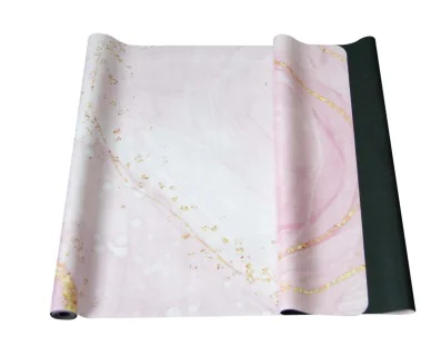 Travel Pink Marble Yoga Mat